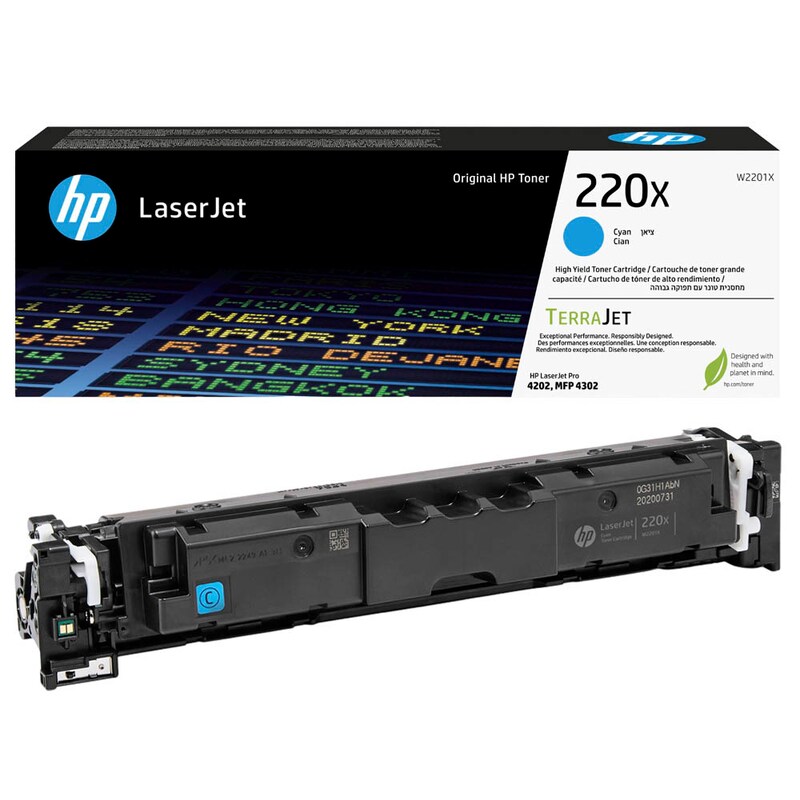 Картридж HP W2201X, 220X голубой увеличенный