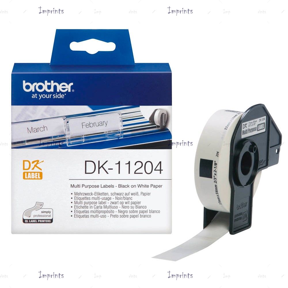Купить Картридж Brother DK-11204 универсальные наклейки 17 x 54 мм оригинальный Картридж Brother DK-11204 универсальные наклейки 17 x 54 мм оригинальный
