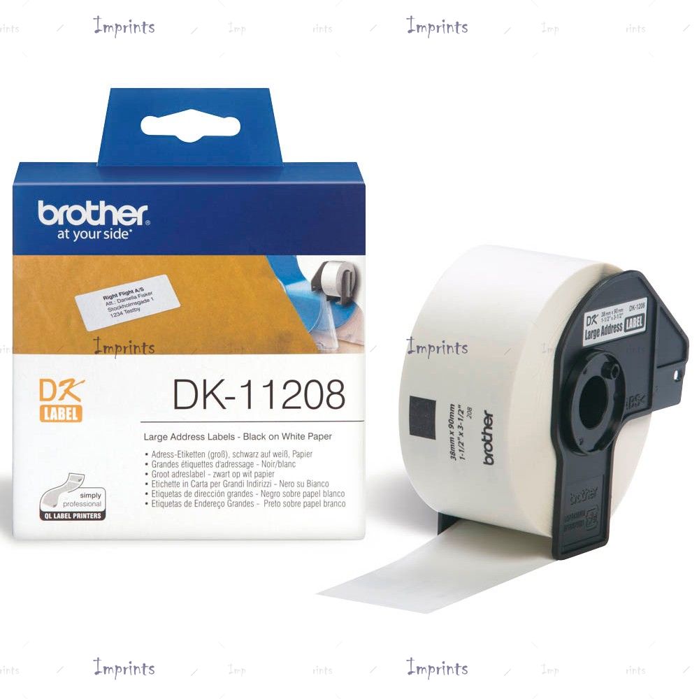 Купить Картридж Brother DK-11208 наклейки адресные большие, 38х90 мм, 400 шт. оригинальный Картридж Brother DK-11208 наклейки адресные большие, 38х90 мм, 400 шт. оригинальный