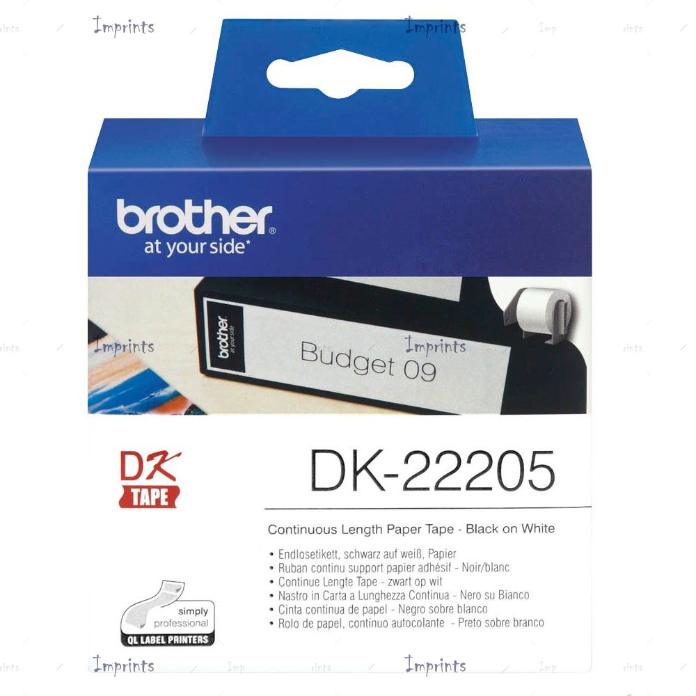 Купить Картридж Brother DK-22205 бумажная лента 62 мм.* 30,48 м. оригинальный Картридж Brother DK-22205 бумажная лента 62 мм.* 30,48 м. оригинальный
