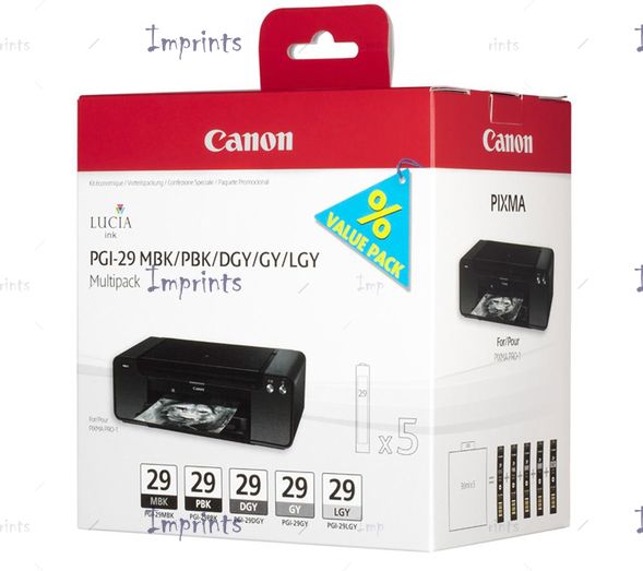 Купить Картридж Canon PGI-29 (Mbk+PBk+DGY+GY+LGY+CO) набор ей, № 29 оригинальный Картридж Canon PGI-29 (Mbk+PBk+DGY+GY+LGY+CO) набор ей, № 29 оригинальный