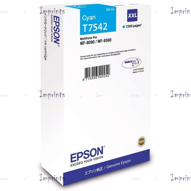 Купить Картридж Epson C13T754240 голубой экстра увеличенный, № T7562 оригинальный Картридж Epson C13T754240 голубой экстра увеличенный, № T7562 оригинальный